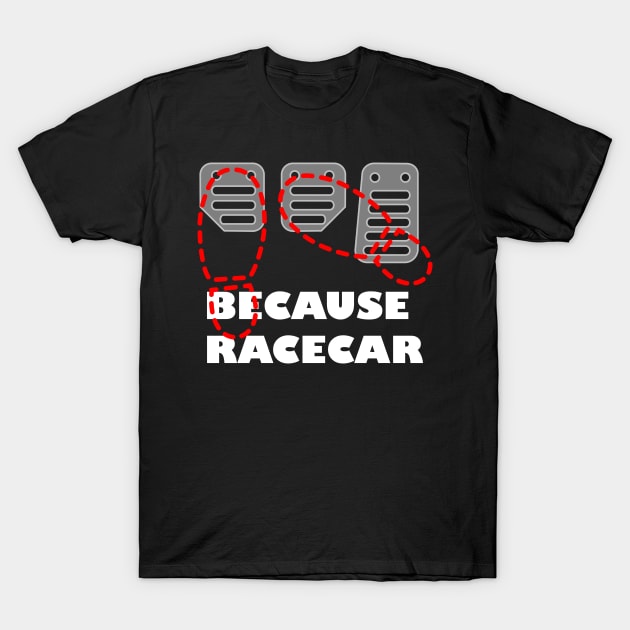 Because Racecar T-Shirt by HSDESIGNS